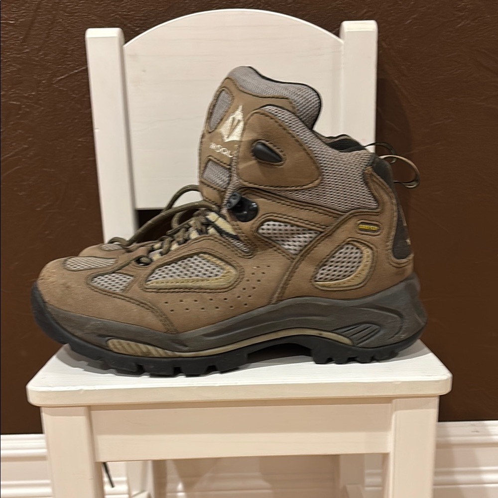 Brown and Gray Hiking Boots